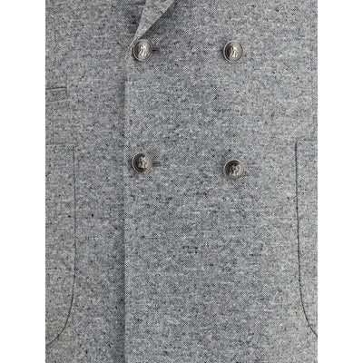 Brunello Cucinelli Gray Wool Two-Piece Suit