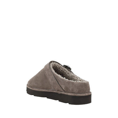 Brunello Cucinelli Gray Calf Leather Bos Taurus Clogs