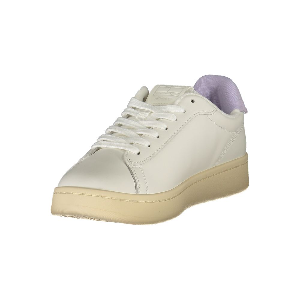 Tommy Hilfiger White Polyurethane Women Sneaker