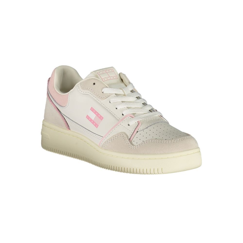 Tommy Hilfiger White Polyurethane Women Sneaker