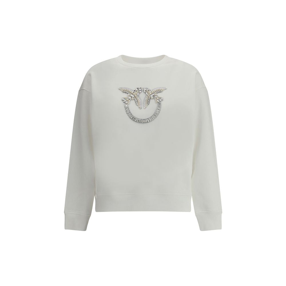 PINKO White Cotton Sweatshirt - BrandFit 88