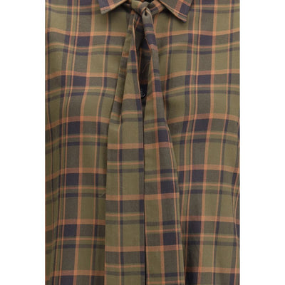 Saint Laurent Green Cotton Pattern Shirt