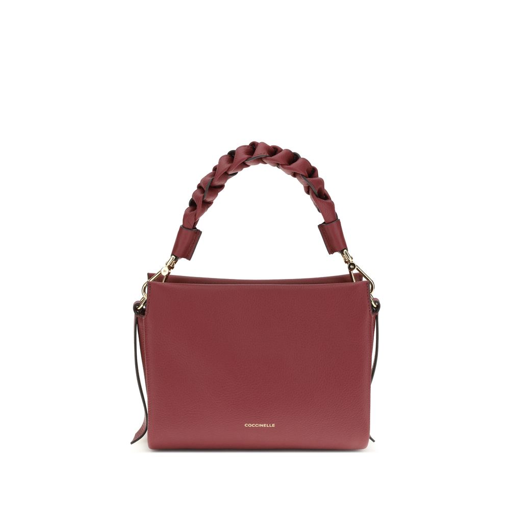 Coccinelle Bordeaux Calf Leather Bos Taurus Shoulder Bag