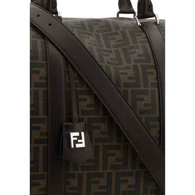 Fendi Brown Canvas Luggage And Travel