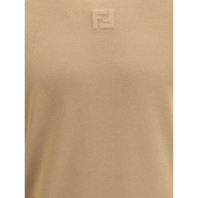 Fendi Beige Fleece Wool Sweatshirt