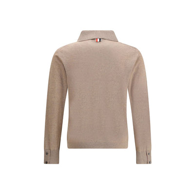 Thom Browne Beige Fleece Wool Cardigan