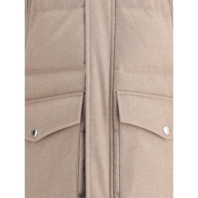 Brunello Cucinelli Beige Cashmere Coat
