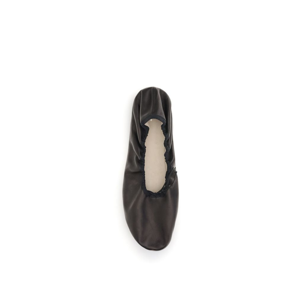 The Row Black Lamb Ovis Aries Aries Ballet Flats