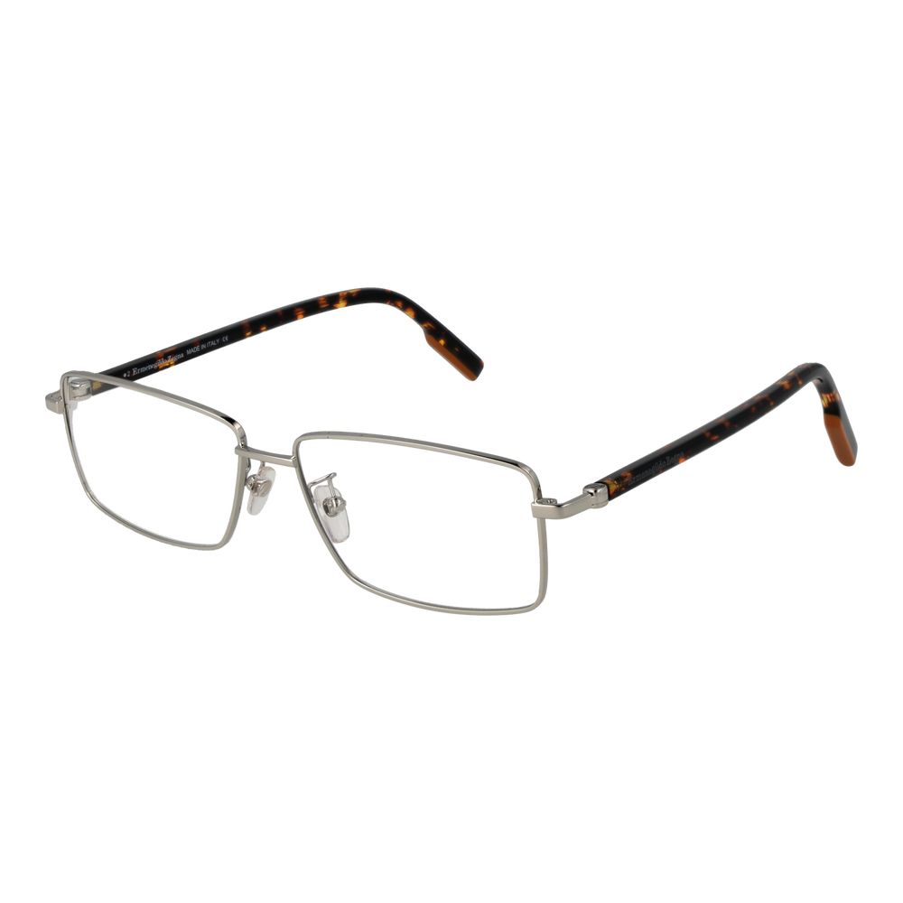 Ermenegildo Zegna Silver Metal Glasses (Frames)