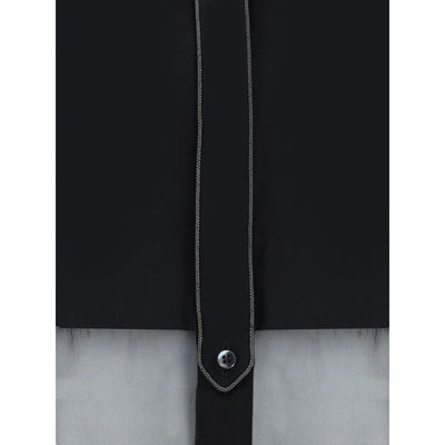 Brunello Cucinelli Black Cotton Pattern Shirt