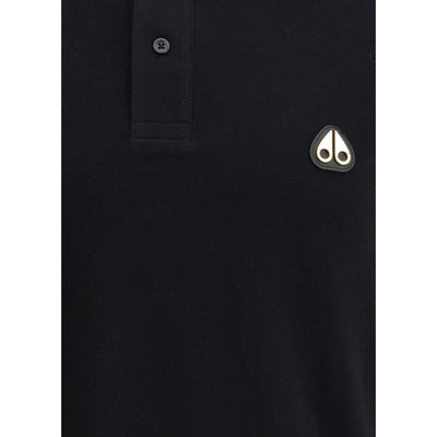 Moose Knuckles Black Cotton Polo Shirt