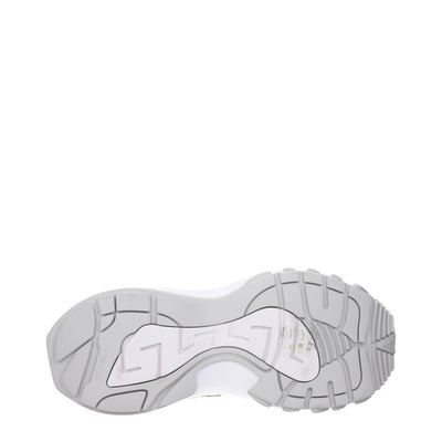 Versace Gold Fabric Low Top Sneakers