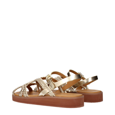See By Chloé Gold Polyethylene Sandals