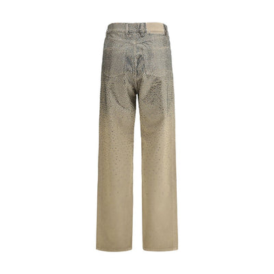 Golden Goose Bicolor Cotton Straight-Leg Jeans
