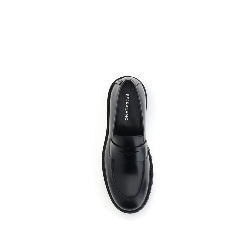 Ferragamo Black Rubber Slip-On Loafers - BrandFit 88