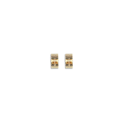 Jil Sander Gold Brass Earrings