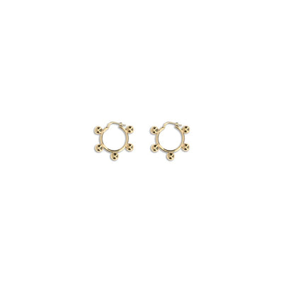 Jil Sander Gold Brass Earrings