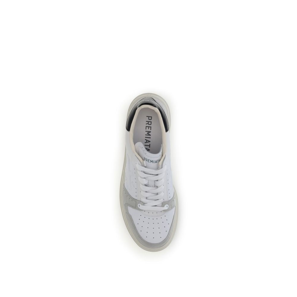 Premiata White Calf Leather Bos Taurus Low Top Sneakers - BrandFit 88