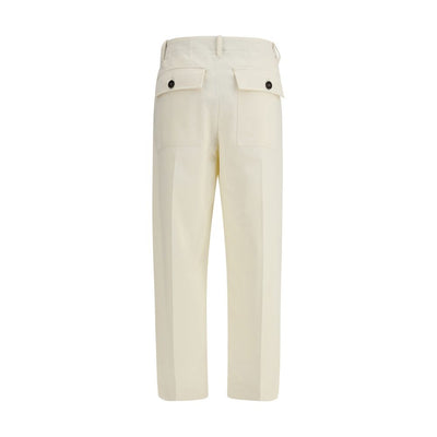 Brunello Cucinelli Cream Cotton Casual Pants