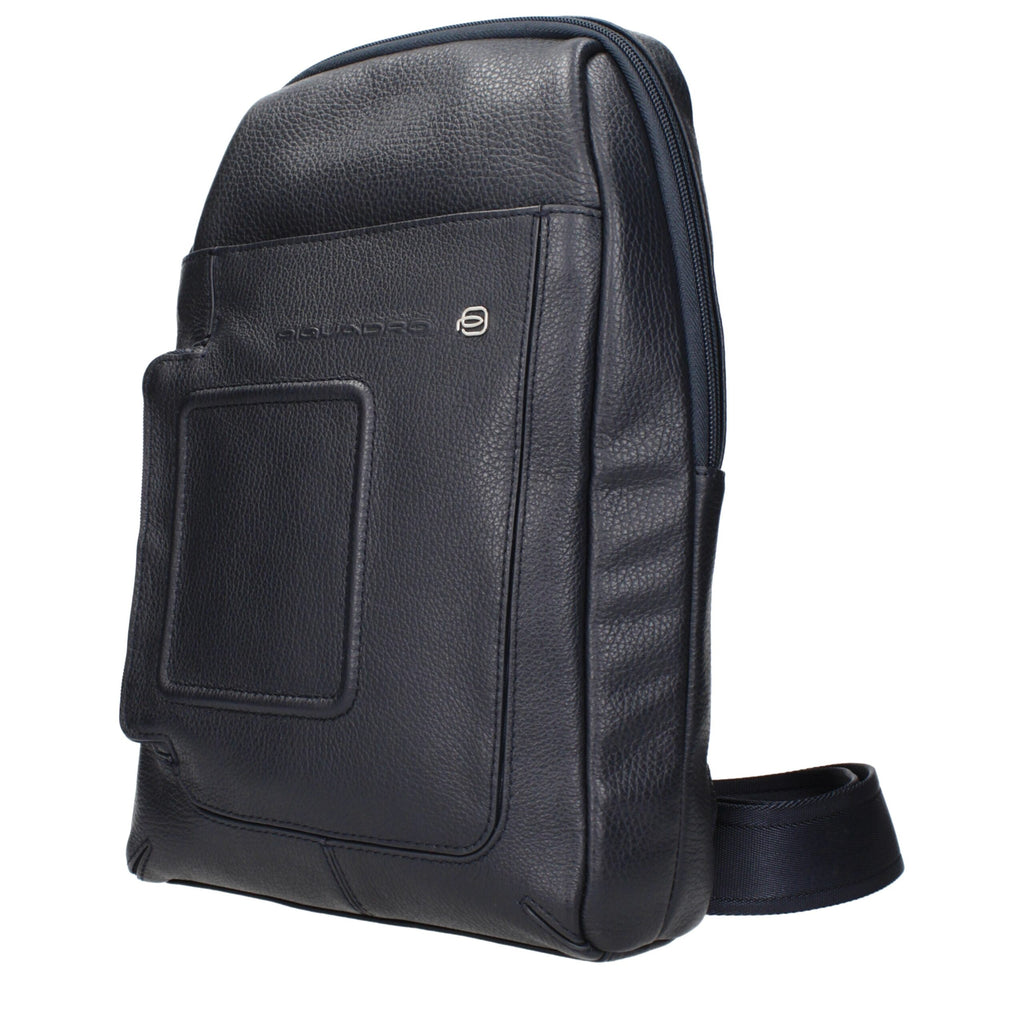 Piquadro Blue Leather Crossbody Bag