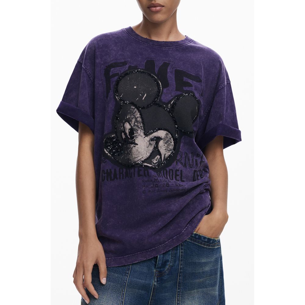Desigual Purple Cotton Women T-Shirt