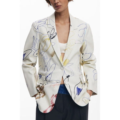 Desigual White Polyester Women Jacket