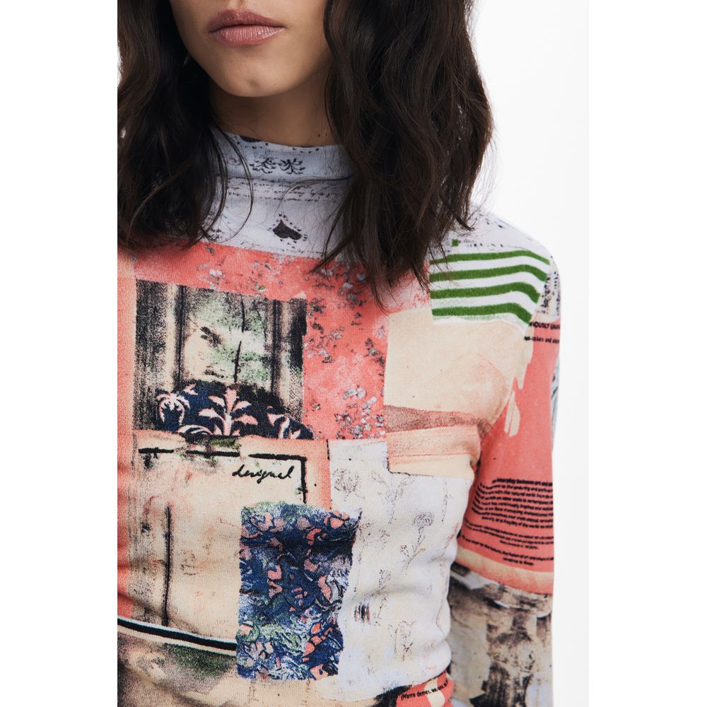 Desigual Pink Viscose Women Sweater