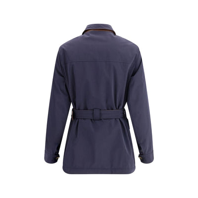 Brunello Cucinelli Blue Polyester Coat