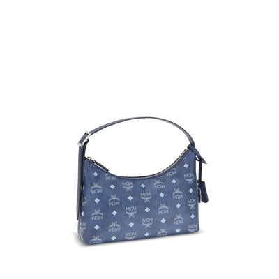 MCM Blue Fabric Shoulder Bag