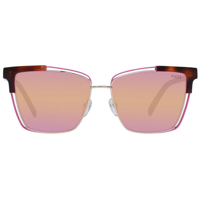 Emilio Pucci Brown Acetate & Metal Sunglasses