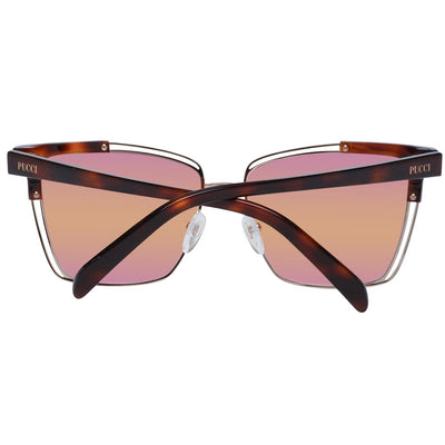 Emilio Pucci Brown Acetate & Metal Sunglasses
