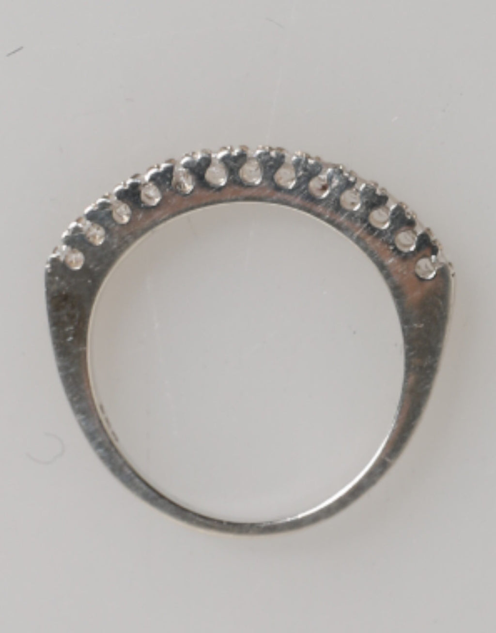 Nialaya Sterling Silver 925 Band Pave CZ Crystal Eternity Ring