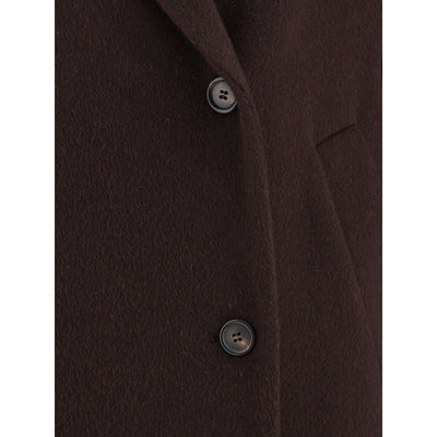 Brunello Cucinelli Bordeaux Cashmere Coat
