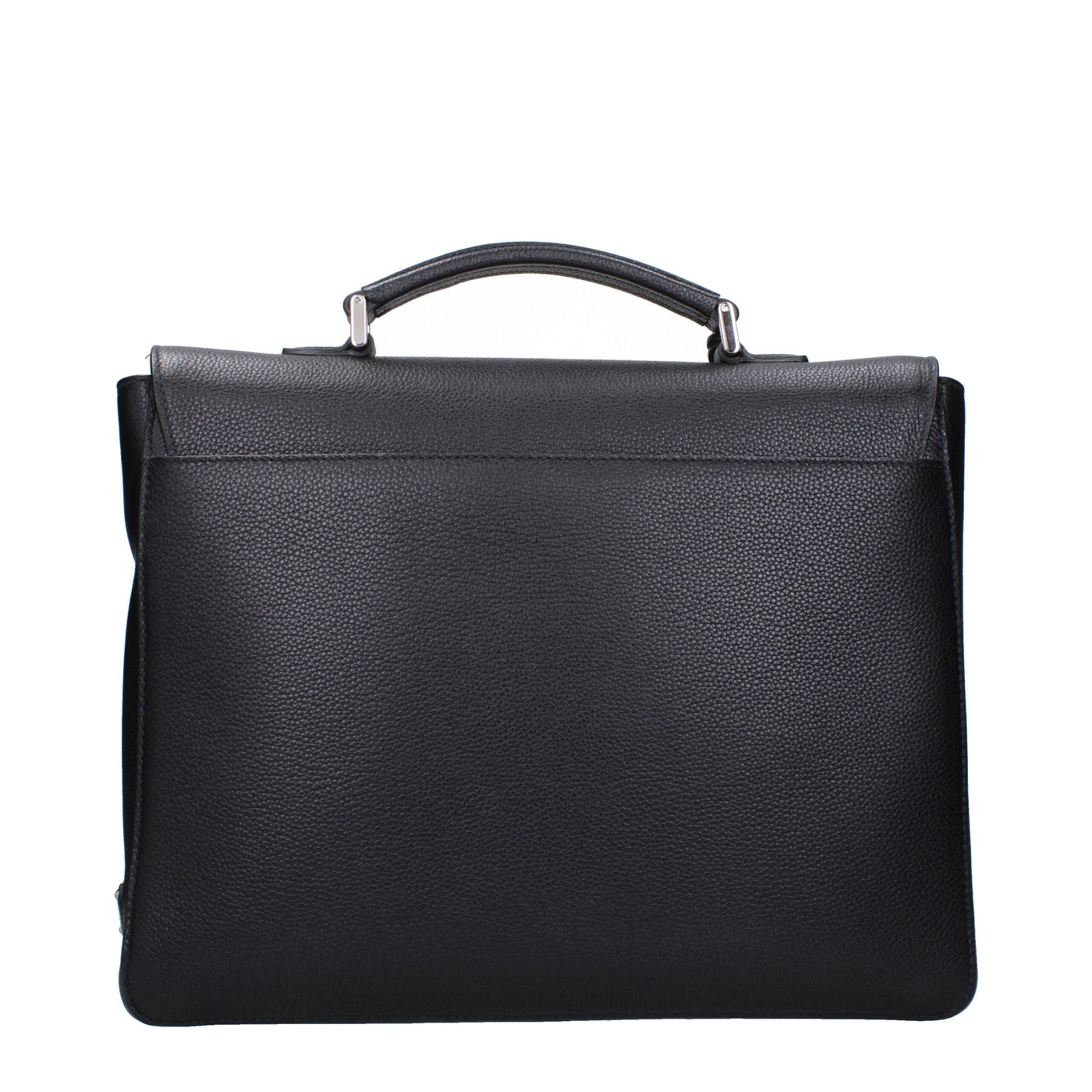 Prada Black Leather Business And Laptop Bags