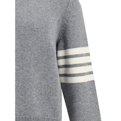 Thom Browne Gray Fleece Wool Sweatshirt