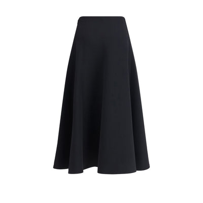 Jacquemus Black Cotton Midi Skirt