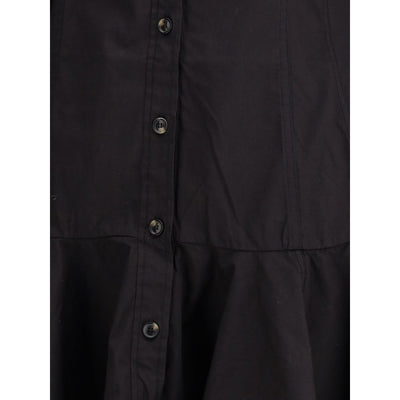 Ganni Black Cotton Casual Dress