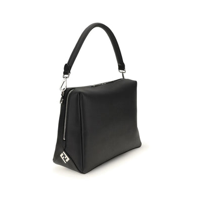 Fendi Black Calf Leather Bos Taurus Shoulder Bag