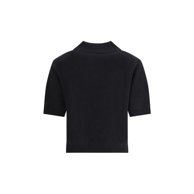 Givenchy Black Wool Polo Shirt