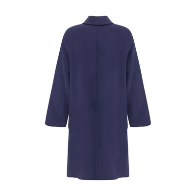 Tory Burch Blue Wool Coat