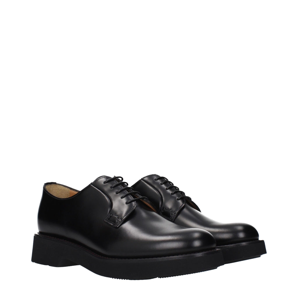 Church's Black Leather Oxfords And Derbies