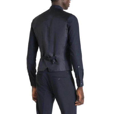 Antony Morato Blue Polyester Waistcoat