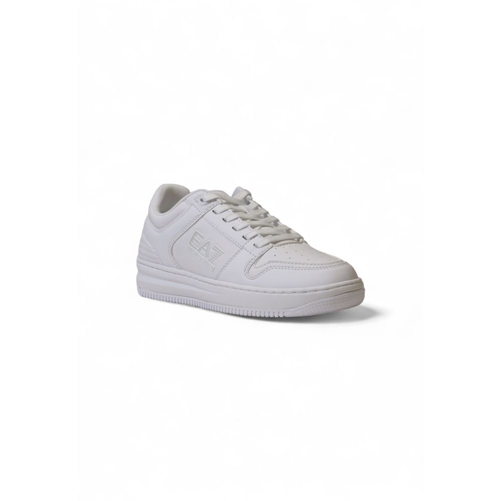EA7 Emporio Armani White Polyester Athletic Sneakers