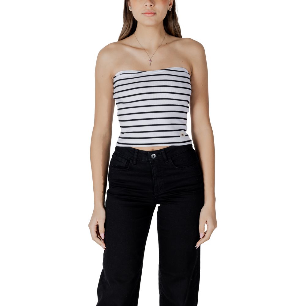 Calvin Klein Jeans White Recycled Cotton Top - BrandFit 88