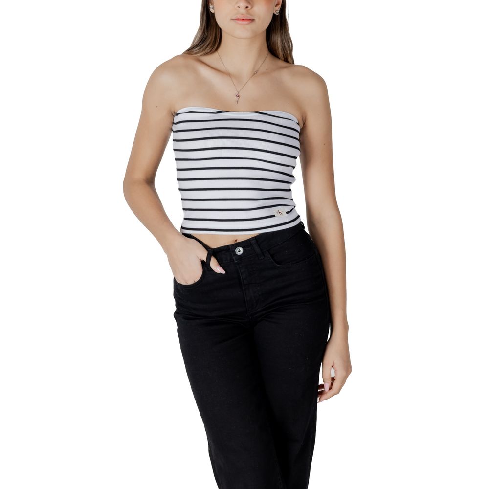 Calvin Klein Jeans White Recycled Cotton Top - BrandFit 88
