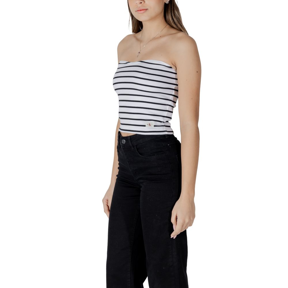 Calvin Klein Jeans White Recycled Cotton Top - BrandFit 88