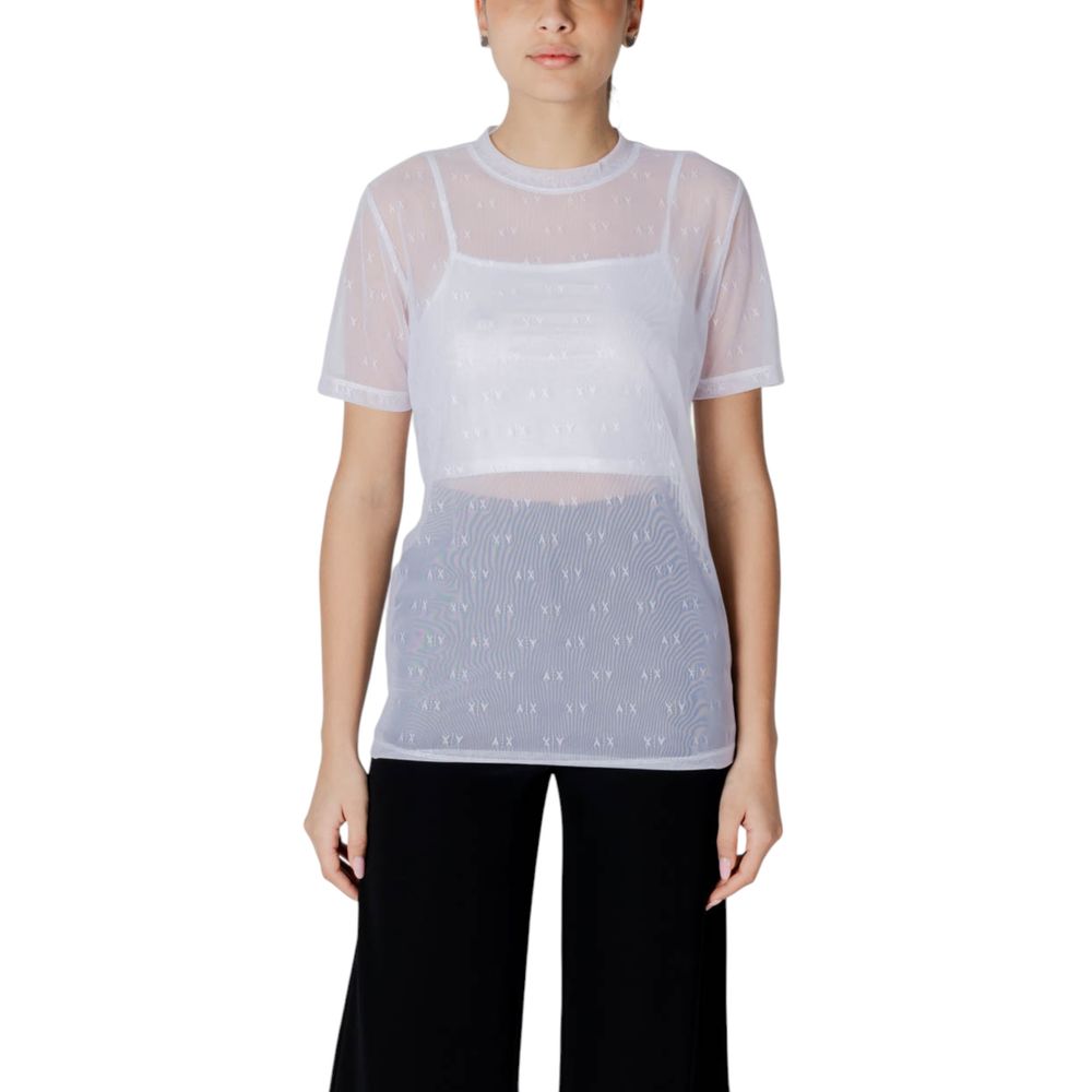 Armani Exchange White Polyamide T-Shirt - BrandFit 88