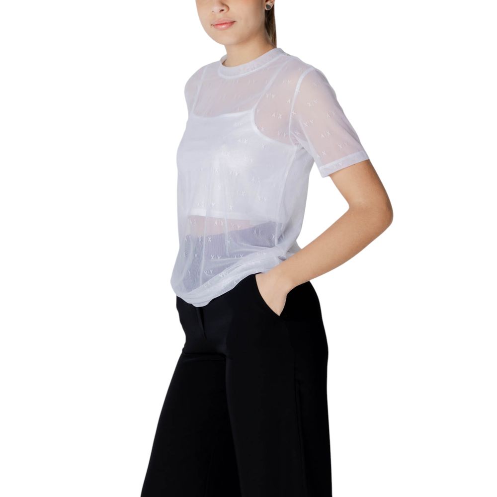 Armani Exchange White Polyamide T-Shirt - BrandFit 88