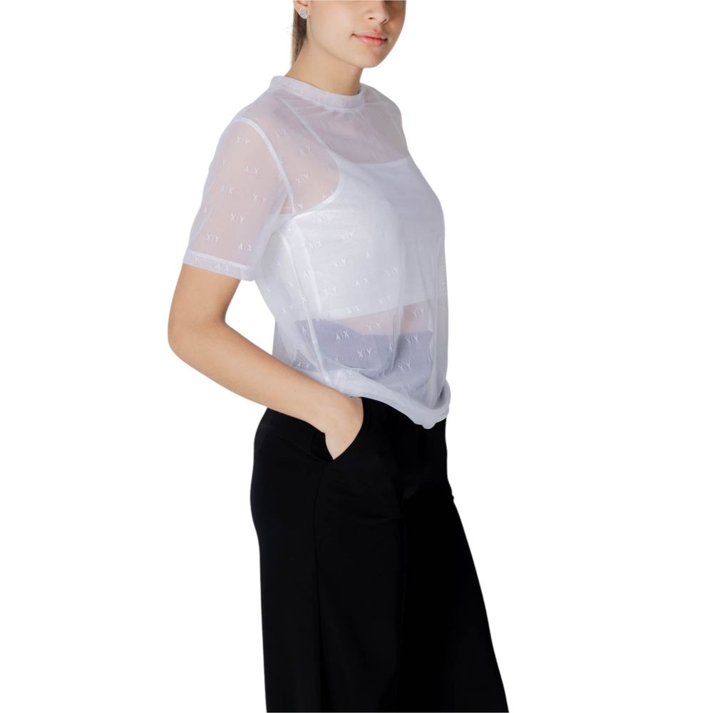 Armani Exchange White Polyamide T-Shirt - BrandFit 88