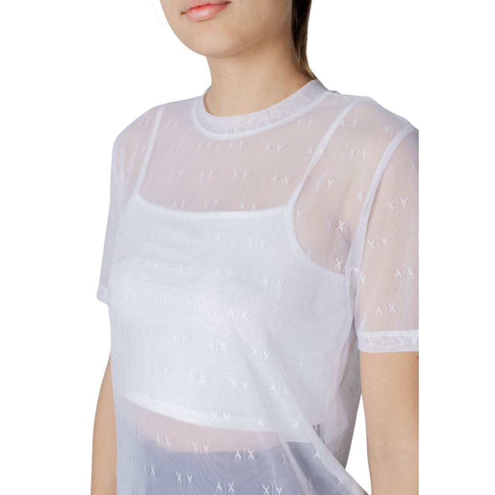 Armani Exchange White Polyamide T-Shirt - BrandFit 88